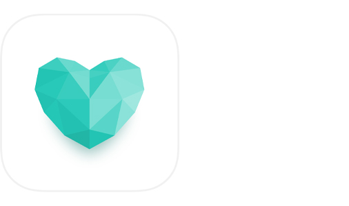 El logotipo de Sprint Pacer. Es un corazón geométrico de color turquesa.